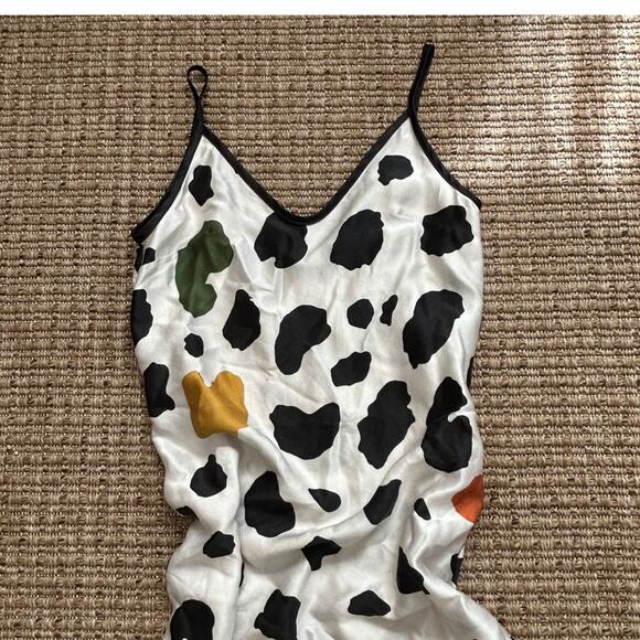 Souk + Sepia Silk Bias Cut Polka Dot Slip Dress XS Made in England - Picture 4 of 6